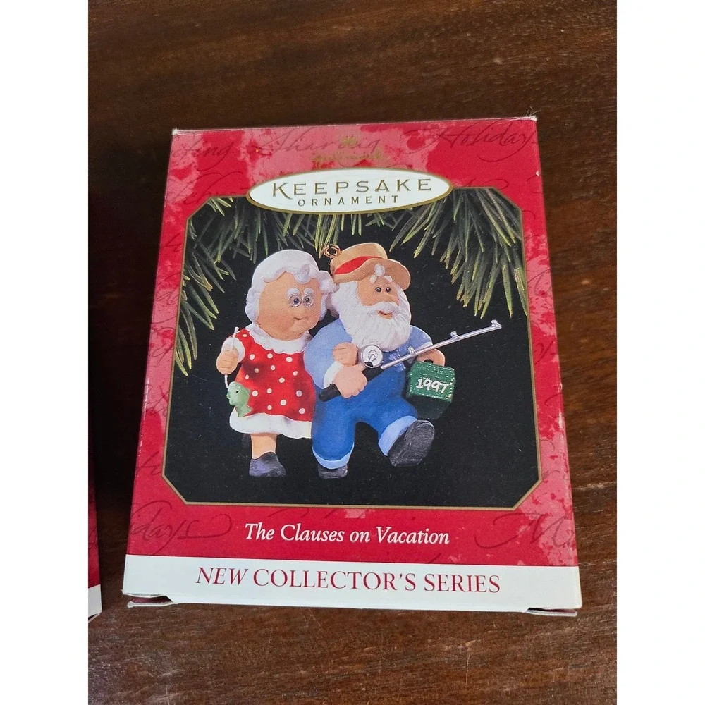 Hallmark Keepsake Ornament Lot 4pc Nautical Lighthouse Fishing 1997-2001